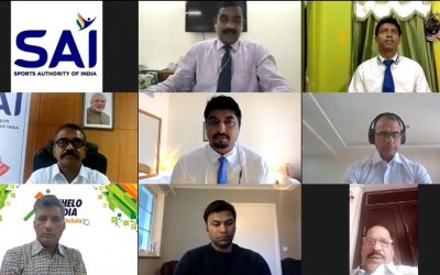Closing ceremony for Khelo India ePathshala in Football conducted via video conferencing