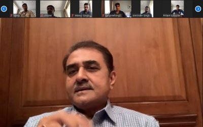 AIFF President interacts with Blue Tigers via video conferencing