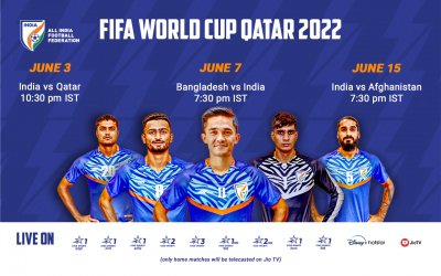 Telecast details for Blue Tigers' FIFA World Cup Qatar 2022 Qualifiers confirmed