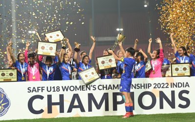 India U-18 girls clinch SAFF U-18 Women’s Championship 2022 title
