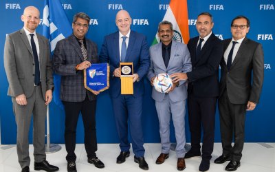 AIFF President, Secretary General meet FIFA President