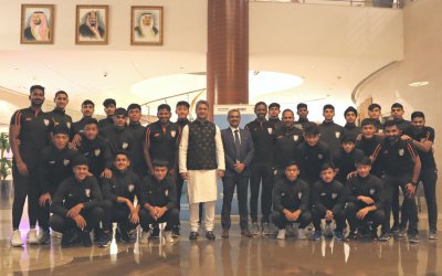 AIFF President, Secretary General meet India Under-17 boys in Saudi Arabia