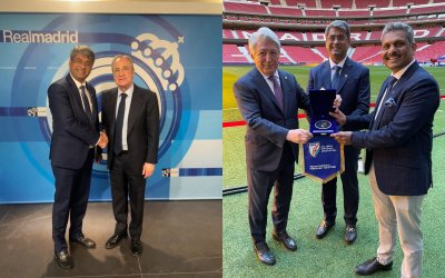 AIFF President, Secretary General meet top brass of Real Madrid and Atletico de Madrid