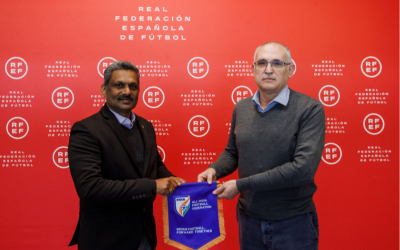 Federation Secretary General Dr. Prabhakaran meets his Spanish FA counterpart; discusses possibilities of collaborations on women’s football