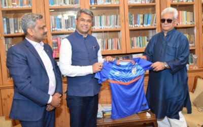 AIFF President, Secretary General meet J&K Lieutenant Governor; hold discussions on football development