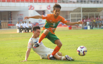 Sreenidi Deccan's Phalguni Singh letting his feet do the talking